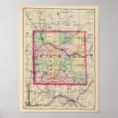 Karte von Barry Landkreis, Michigan Poster (Vorne)
