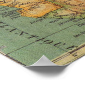 Karte von Bas Congo - Belgischer Kongo 1913 Poster (Ecke)