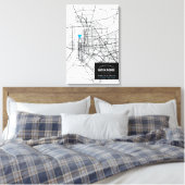 Karte von Baton Rouge + Leinwand Ihres Standorts P (Insitu (Schlafzimmer))