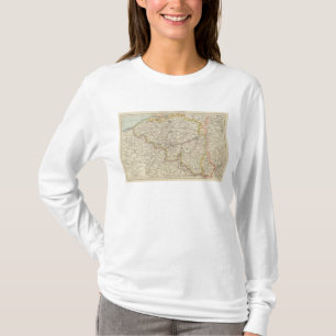 Karte von Belgien und von Luxemburg T-Shirt