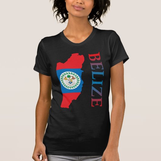 Karte von Belize T-Shirt (Vorderseite)