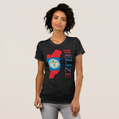 Karte von Belize T-Shirt (Vorne ganz)