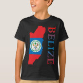 Karte von Belize T-Shirt (Vorderseite)