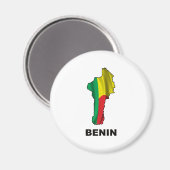 Karte von Benin Magnet (Vorderseite/Rückseite)