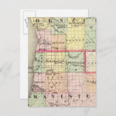 Karte von Benzie und Manistee Landkreises, Michiga (Vorne/Hinten)