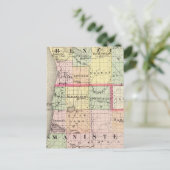 Karte von Benzie und Manistee Landkreises, Michiga (Stehend Vorderseite)