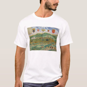 Karte von Bergen, von "Civitates Orbis Terrarum" T-Shirt