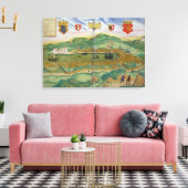 Karte von Bergen, von "Civitates Orbis Terrarum" v Leinwanddruck (Insitu (Wohnzimmer))