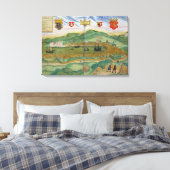 Karte von Bergen, von "Civitates Orbis Terrarum" v Leinwanddruck (Insitu (Schlafzimmer))