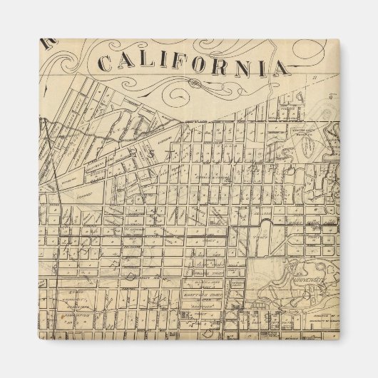 Karte von Berkeley, Kalifornien Magnet (Vorne)