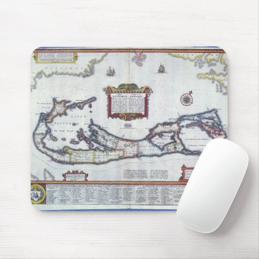 Karte von Bermuda Mousepad (Mit Mouse)