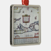 Karte von Bermuda Silbernes Ornament (Rechts)