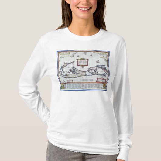 Karte von Bermuda T-Shirt (Vorderseite)