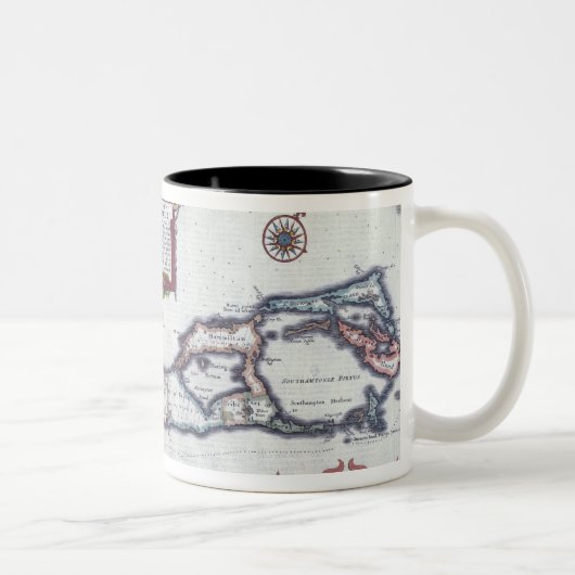 Karte von Bermuda Zweifarbige Tasse (Rechts)