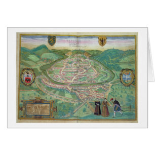 Karte von Besançon, von "Civitates Orbis Terrarum