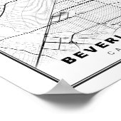 Karte von Beverly Hills Poster (Ecke)
