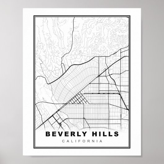 Karte von Beverly Hills Poster (Vorne)