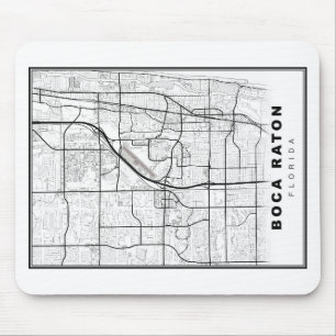 Karte von Boca Raton Mousepad