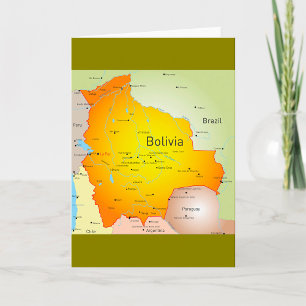 Karte von Bolivien mit Städten und Grenzen
