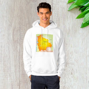 Karte von Bolivien mit Städten und Grenzen Hoodie