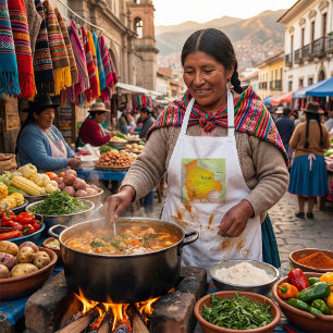 Karte von Bolivien mit Städten und Grenzen Schürze