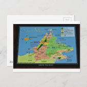 Karte von Borneo, Malaysia (Vorne/Hinten)