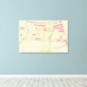 Karte von Boston 19 Leinwanddruck (Insitu (Holzboden))