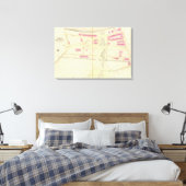 Karte von Boston 19 Leinwanddruck (Insitu (Schlafzimmer))