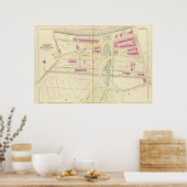 Karte von Boston 29 Poster (Küche)