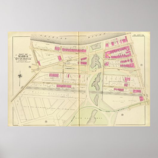 Karte von Boston 29 Poster (Vorne)