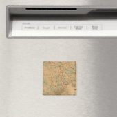 Karte von Boston 2 Magnet (In Situ (Geschirrspüler))