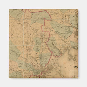 Karte von Boston 2 Magnet