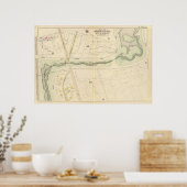 Karte von Boston 2 Poster (Küche)