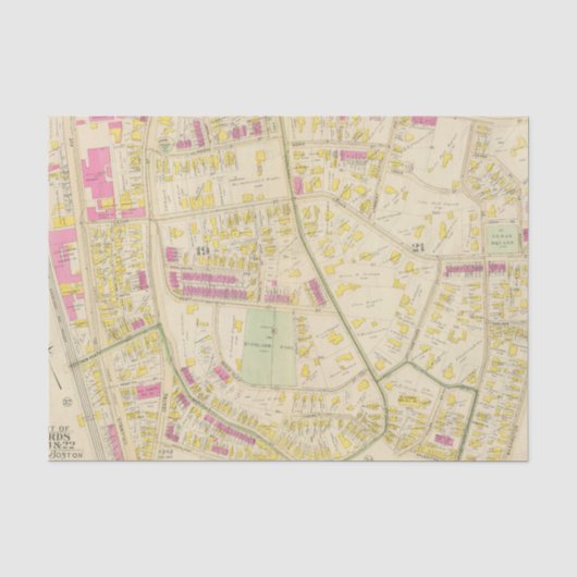 Karte von Boston 7 Seidenpapier (Vorderseite)
