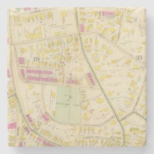 Karte von Boston 7 Steinuntersetzer