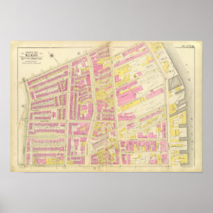 Karte von Boston 8 Poster