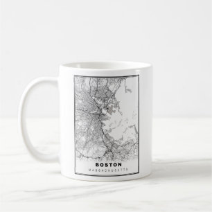 Karte von Boston Kaffeetasse