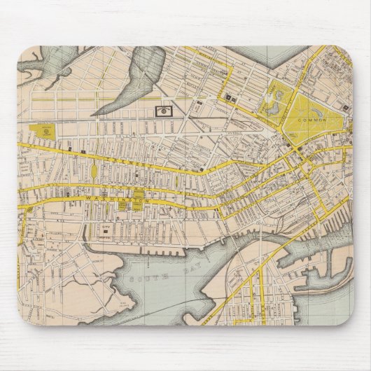Karte von Boston Mousepad (Vorne)
