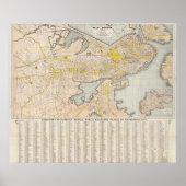 Karte von Boston Poster (Vorne)