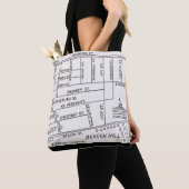Karte von Bostons Beacon Hill  Tasche (Von Nahem)