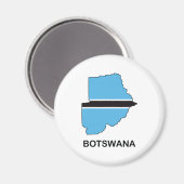 Karte von Botswana Magnet (Vorderseite/Rückseite)