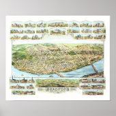 Karte von Bradford Massachusetts im Jahr 1892 Poster (Vorne)