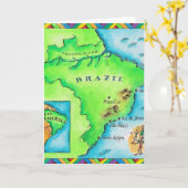 Karte von Brasilien (Gelbe Blume)