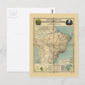 Karte von Brasilien (1908) (Vorne/Hinten)