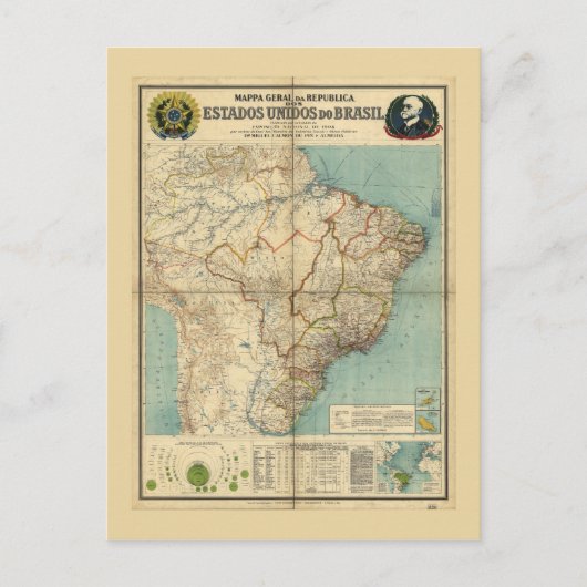 Karte von Brasilien (1908) (Vorderseite)