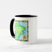 Karte von Brasilien Tasse (Vorderseite Links)