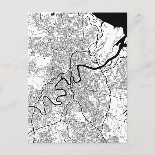 Karte von Brisbane Australien (Vorderseite)