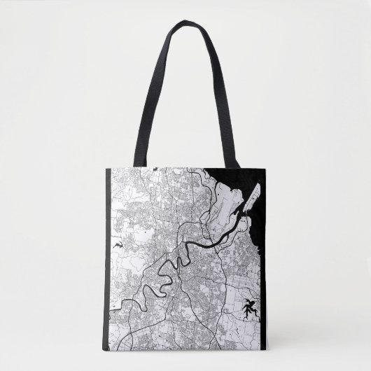 Karte von Brisbane Australien Tasche (Vorderseite)