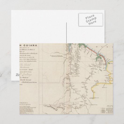 Karte von Britisch-Guyana (Vorne/Hinten)
