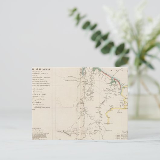 Karte von Britisch-Guyana (Stehend Vorderseite)
